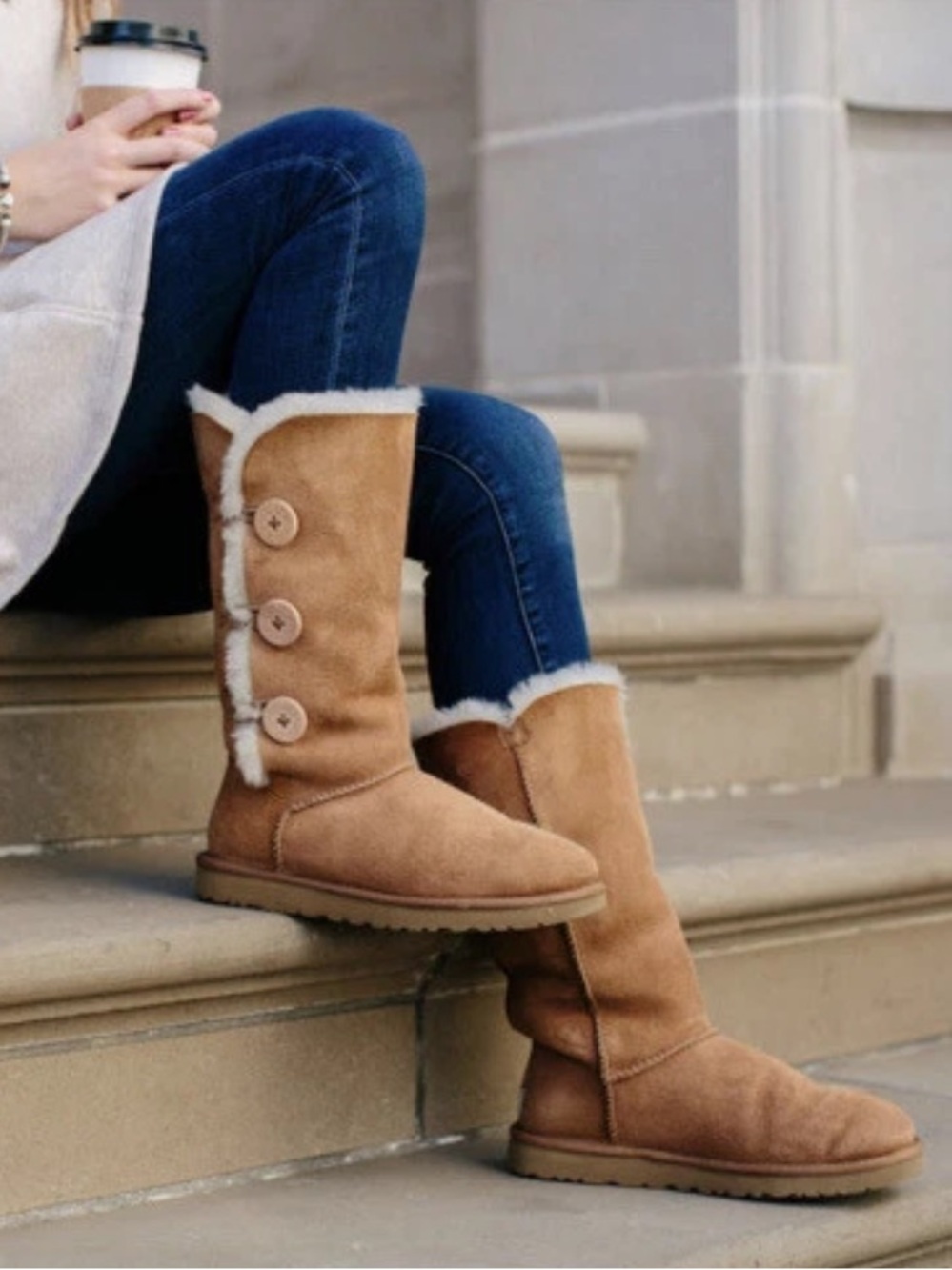UGG Bailey Button Triplet Tall Boot SZ 7
